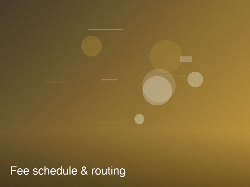Printed fee schedule on a clipboard with a highlighter marking monthly service charges.